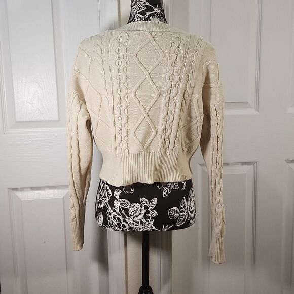 Forever 21 Beige Cable Knit Tube Top And Sweater Set M - Picture 6 of 10